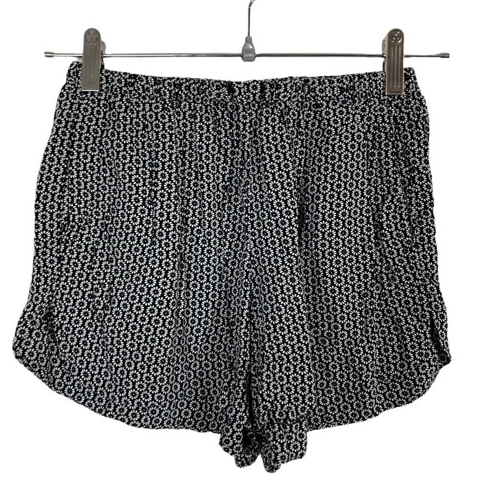 Brandy Melville Black & White Floral Shorts